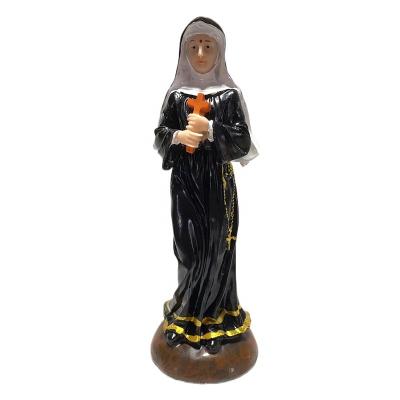 China Europe Best-selling Resin Crafts Home Furniture God Jesus Resin Catholic Stat Ornaments Creative Religious Crafts Nun Statue for sale