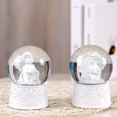 China Hot Sale Europe Redeco Beautiful Diy Unique Snow Globe Nativity Water Globe Resin Snow Globe For Gift Home Decoration for sale