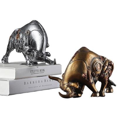 China Europe Factory Wholesale Nordic Bull Statue Resin Sculpture Handwork Decor Living Room Decoration for sale