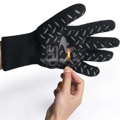 China Heat Resistant Silicone BBQ Gloves For Grill Gloves EN407 CE Use In Microwave And Camping Barbecue for sale