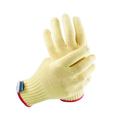 China Safety Work Kitchen Gloves With Heep Pigskin Material Anti - Cut 13G Para Aramid EN388 Flame Retardant Cut Resistant Gloves Heat Resistant Work Gloves for sale