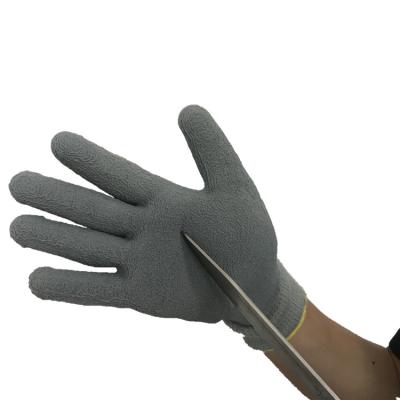 China Anti-Cut Winter Industrial Gloves Heavy Duty PU Coated Gray Color Keep Warm For Cold Place Thick Winter Gloves for sale