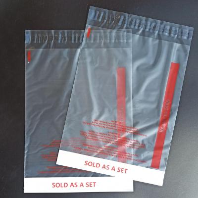 China 10*13 Clear Sealable Choking Moisture Proof Warning Poly Bags Mailing Bag With Warning Mailing Bag for sale