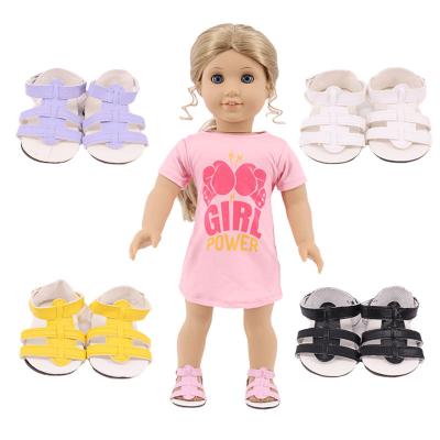 China Soft toy 2022 spring summer American 18 inch girl doll sandals shoes for sale