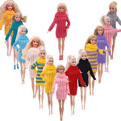 China 2021 newcomer handmade knitted outfits for 11-12 inch barbie dolls and 1/6 BJD dolls for sale