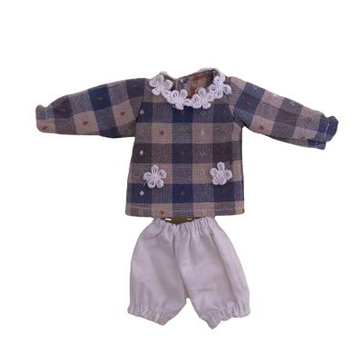 China Mini Toy OEM Pumpkin Pants Plaid Doll Top Clothes For 1/6 BJD Doll For Outfits Doll Clothes Maker for sale