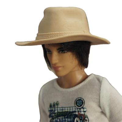 China Toy Cool High Quality Soft Plastic Cowboy Hats Mix Style Doll Hats For K En Dolls for sale