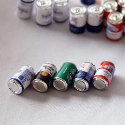 China Cartoon Toy Dollhouse Miniature Drink Mini Beer Cans for Bars Dollhouse Accessories for sale