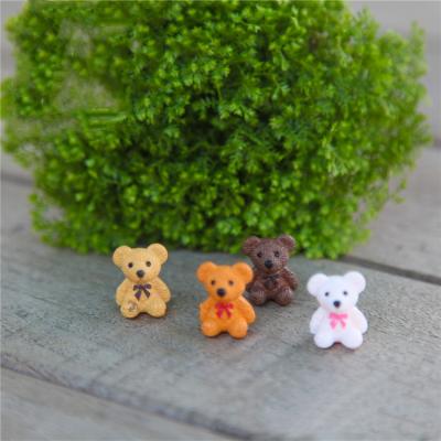 China Toy Wholesale Cartoon Mini Teddy Bear Miniature Animals For 1/12 1/6 Dollhouse Fairy Garden for sale