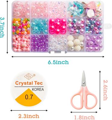 China Soft Toy DIY Bead Jewelry Making Kit Bracelets Rings Necklaces Creativity Beading Kits Art Craft, 400Pcs+ For Kids Girls for sale