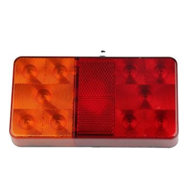 China Used Trailer Truck 12V LED Tail Light Trailer Lamp With Red And Orange Color PC Material for sale