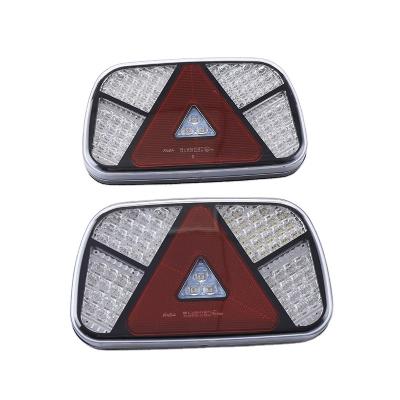 China Used Trailer Truck LED Tail Lights Square Combination Tail Lamp For Trailer Truck Car for sale