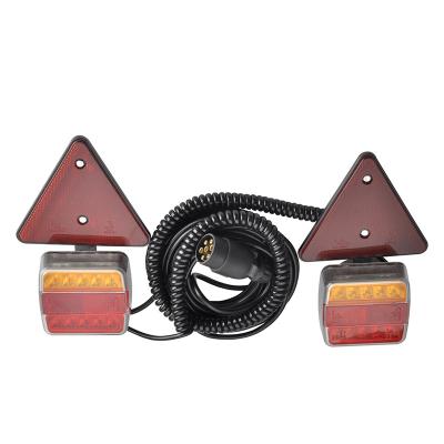 China Used Magnetic Trailer Truck LED Kit With Triangle Reflector LED Tail Light For Truck for sale