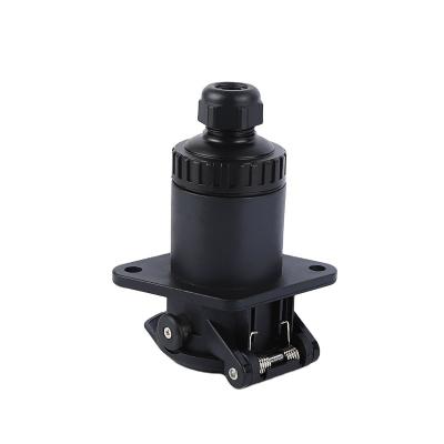 China Used Trailer Truck Color 7 Pin Plastic Trailer Socket Black Truck Trailer Socket for sale