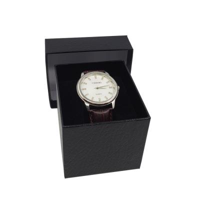 China Cardboard boutique black velvet inside packaging delicate watch gift handmade paper packaging box and a small cardboard watch box custom for sale