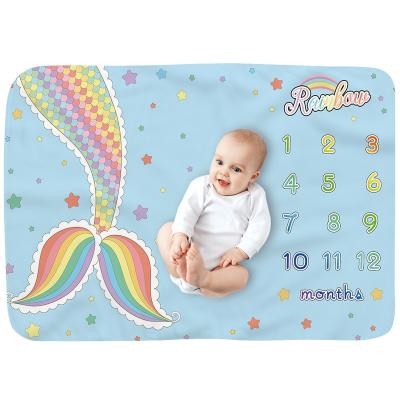 China i@home Baby Month Blanket Wearable Baby Milestones Shower Gift Unisex Newborn Essentials for sale