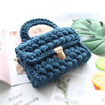 China Colorful Elastic Fashion Yarn Girlfriend Gift Material Chenille Chunky Yarn Women Hand Made DIY Bag for sale