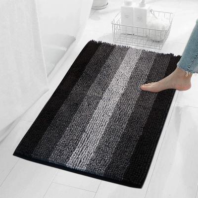 China i@home Stocked Chenille Quick Drying Bath Mats Set Basics Microfiber Shag Non-Slip Rug Bathroom Blanket Mat for sale