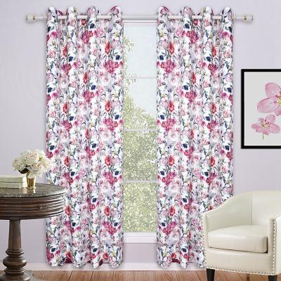 China European Luxurious Luxury Curtains in Floral Design Kids Linen Optic Living Room i@home Window Drapes for sale