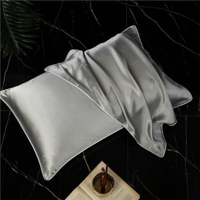 China i@home PORTABLE 100% Silk Silver Gray Mulberry Pillow Case Cushion Cover For Hair And Skin Breathable Soft Feeling for sale