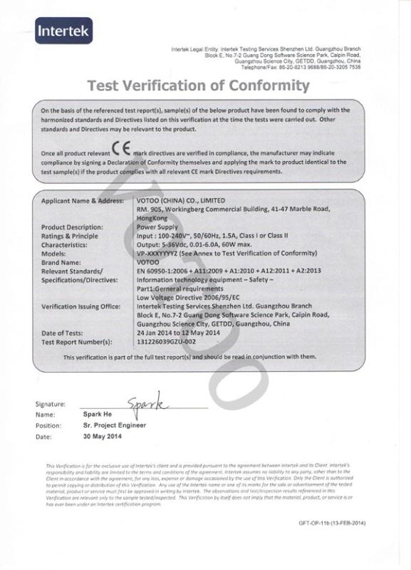 CE - VOTOO（CHINA）CO., LIMITED