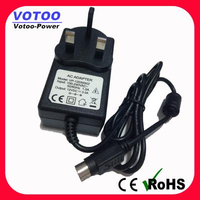 China Universal-Schaltleistungs-Adapter 50/60Hz 12v 3a mit Stecker DC-3pin für LED-Monitor zu verkaufen