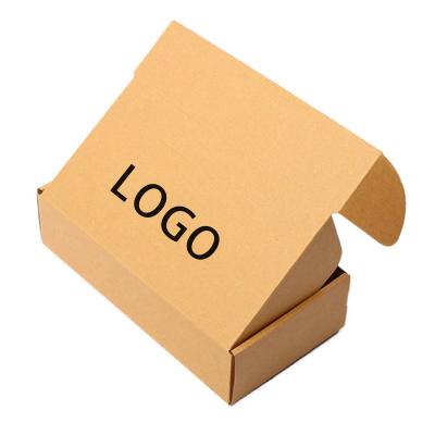 China Disposable Cardboard Custom With Logo Product Gift Small Paper Mailer Packaging Kraft Shipping Box for sale