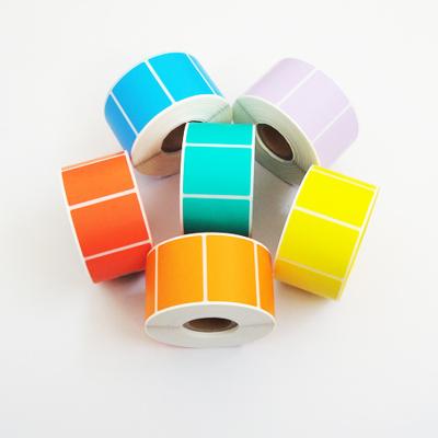 China Waterproof hot sale colorful vacuum heat sensitive paper direct printing stickers label roll for sale