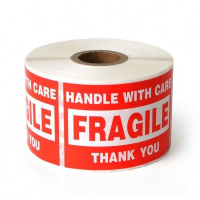 중국 Private Colored Scratch Sticker Label Custom Printing Self Adhesive Warning Fragile Label 판매용