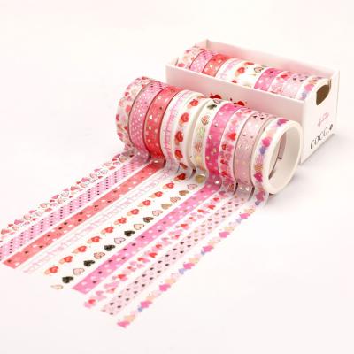 Cina Customized Heat Resistant Washi Tape Printed DIY Notebook Decoration Colorful Washi Paper Tape Tape in vendita