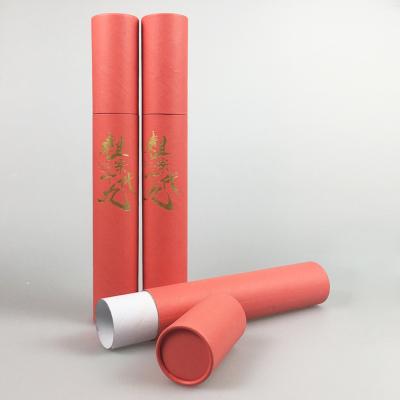 China New Products Recycled Materials Manufacturer's Direct Selling Custom Poster Red Extended Paper Tube for sale