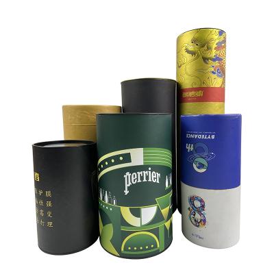 China Recycled Materials Newspaper Distribution Tour Box Kraft Custom Cylinder Shape Boxes Cardboard Tube Tea Box Paper Packaging for sale