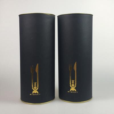 China Customized Recyclable Tea Coffee Tinplate Cover For Container Craft Paper Tube Packaging With Plug Lid for sale