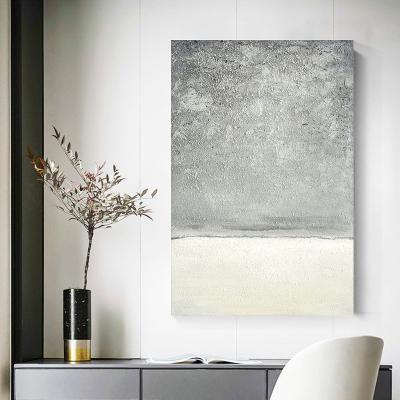 China New large hanging picture of Wabi Sabi Gray Living Room modern abstract porch painting decoration hand-painted pure classic/postmodern bedroom for sale