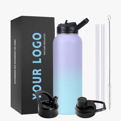 China 32 oz 40 oz Logo Leak Proof Sustainable Insulated Custom Vacuum Insulated Double Wall Stainless Steel Water Bottle For Sports à venda