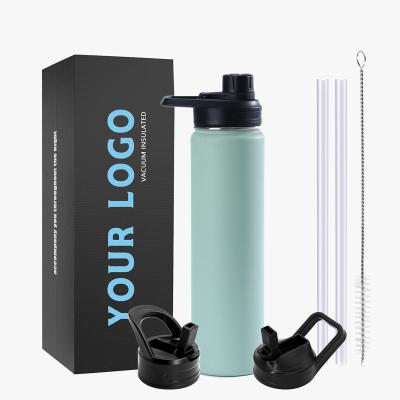 China 18/8 Bpa Free 750ml PORTABLE Hot And Cold Custom Thermal Double Walls Insulated Vacuum 304 Stainless Steel Water Bottle à venda