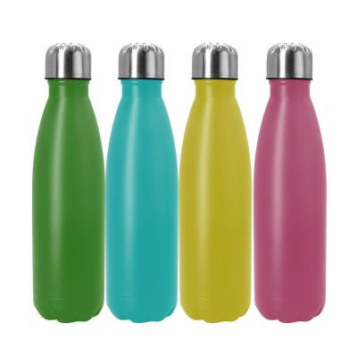 China Durable Outdoor Gym Vacuum Flask Insulated Stainless Steel 500ML Cola Shaped Water Bottle Te koop