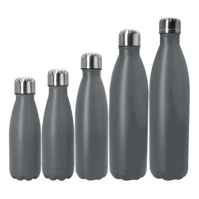 China Sustainable Sport Drinking 304 Stainless Steel Vacuum Flask Gym Insulated Cola Shaped Water Bottle à venda