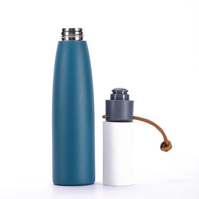 China Sustainable Eco Friendly 304 Stainless Steel Sport Cola Shape 550ML Water Bottle With Leakproof Lid à venda