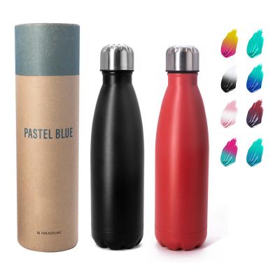 China Sustainable Logo Cola Shaped Bottle Double Wall Hot And Cold Custom Vacuum Insulated Stainless Steel Sports Water Bottle à venda