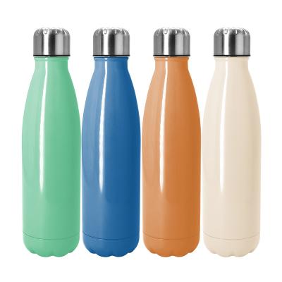 China Sustainable Wholesale Custom 500ml 750ml Vacuum Thermal Insulated Cola Shaped Stainless Steel Water Bottle With Lid Te koop