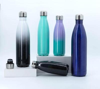 China Customized Sustainable Hot Selling Cola Shaped Double Wall Water Bottle Stainless Steel Bottles à venda