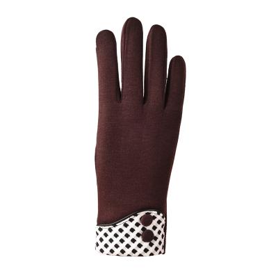 China Quality Comfortable Cotton Gloves Plush Full Finger Girl Gloves for sale