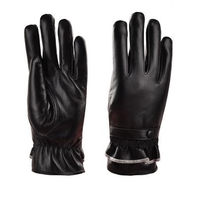 China Comfortable Fashion PU Leather Half Finger Lady Professional Soft Gloves for sale