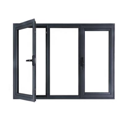 China China Supplier Energy Saving Aluminum Casement Window With Window Film for sale