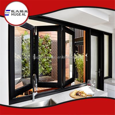 China Folding Aluminum Folding Windows New Designs Iron Grill Window Frames for sale