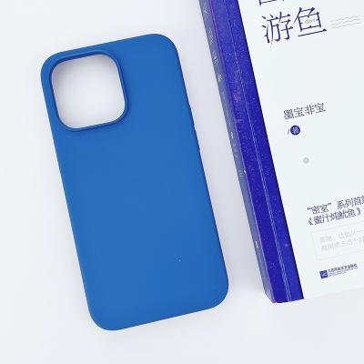 China 2021 Shockproof Liquid Silicone Microfiber Shockproof Mobile Phone Case For iPhone 13 Pro Max 6.7 for sale