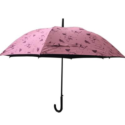 China 23 Inch Transitional Hot Selling Umbrella Straight Heat Transfer Printing With Sun Proof Coating for sale