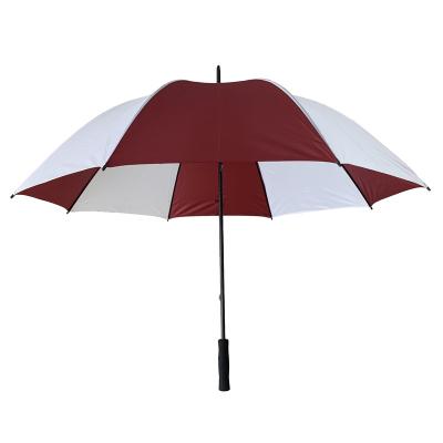 China China Promotion Black Rain 30 Inch Metal Double Stick Umbrella OEM Logo Big Size Minimalist Golf Umbrella Straight for sale