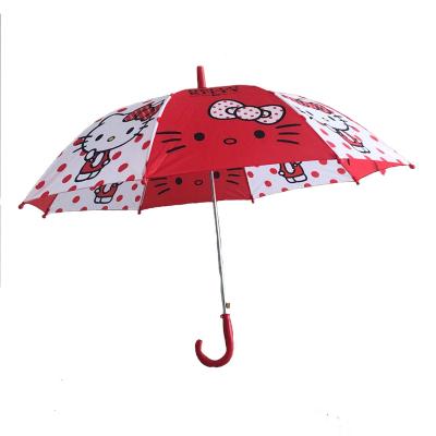 China 19inch*8k 190T Polyester Cloth Automatic Open Umbrella Kids With Hot Transfer Printing Umbrella for sale